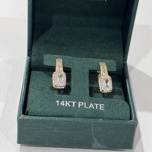 New Simply Silver 14kt gold-plated stud earrings